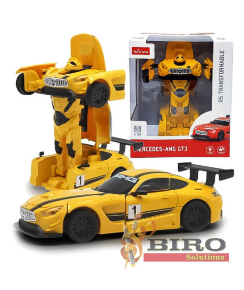 Mașină RASTAR Die cast 1:32 Mercedes-Benz GT3 Transformable car, galbenă, 61363